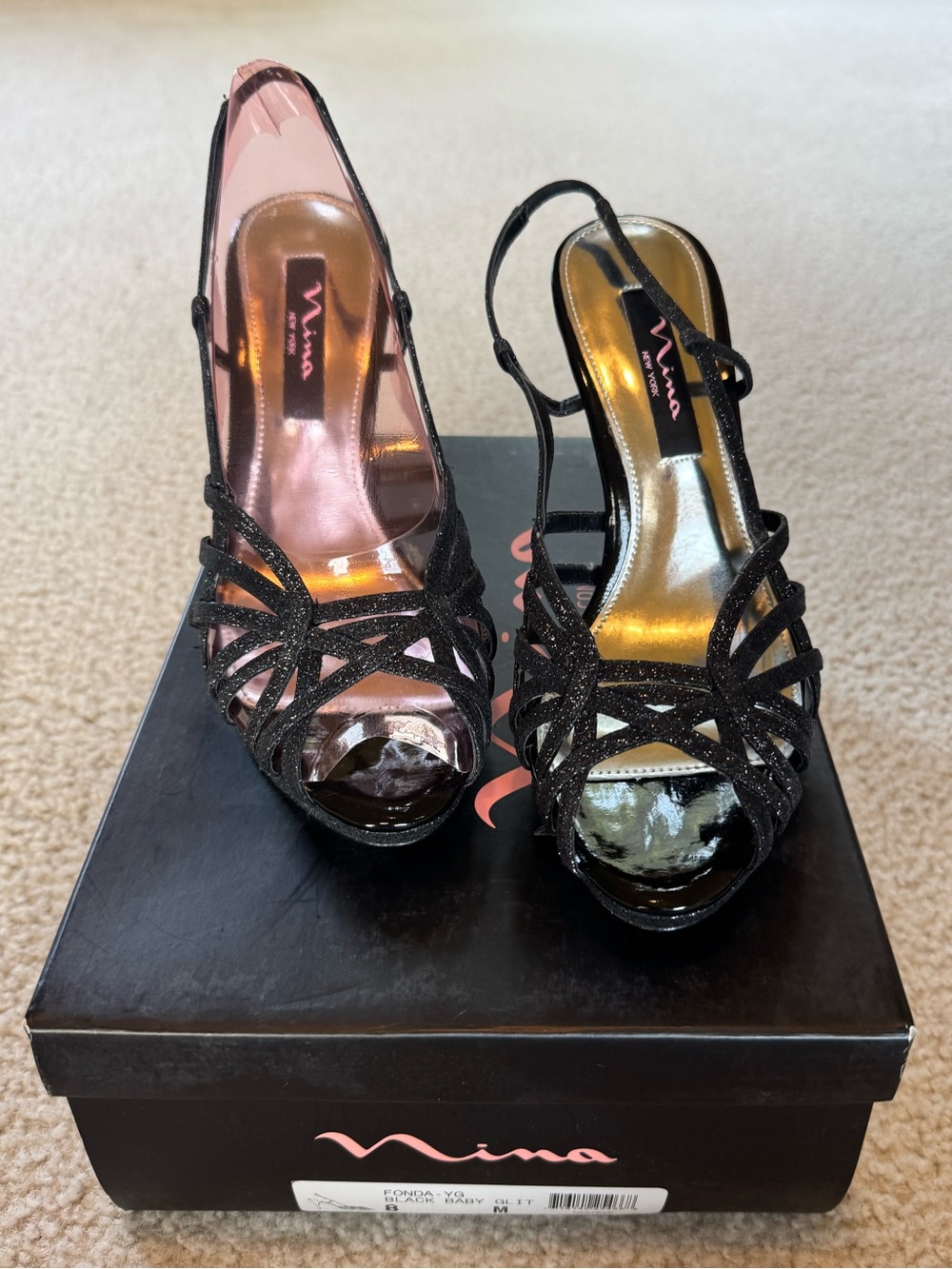 Black Sparkly Heels